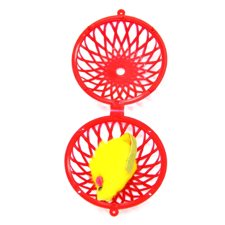 Mouse in the Cage Toy, Detachable Plastic Cage Mouse Pet Toys, Random Color Delivery