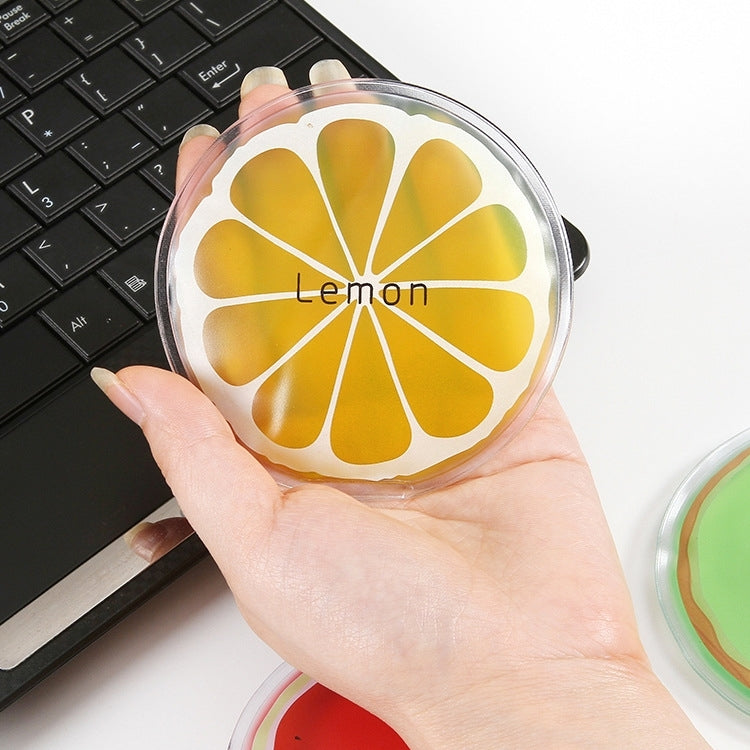 2 PCS Summer Travel Portable Cute Sweet Fruit Series Cooling Cold Ice Bag Body Care, Diameter: about 9cm, Random Color Delivery