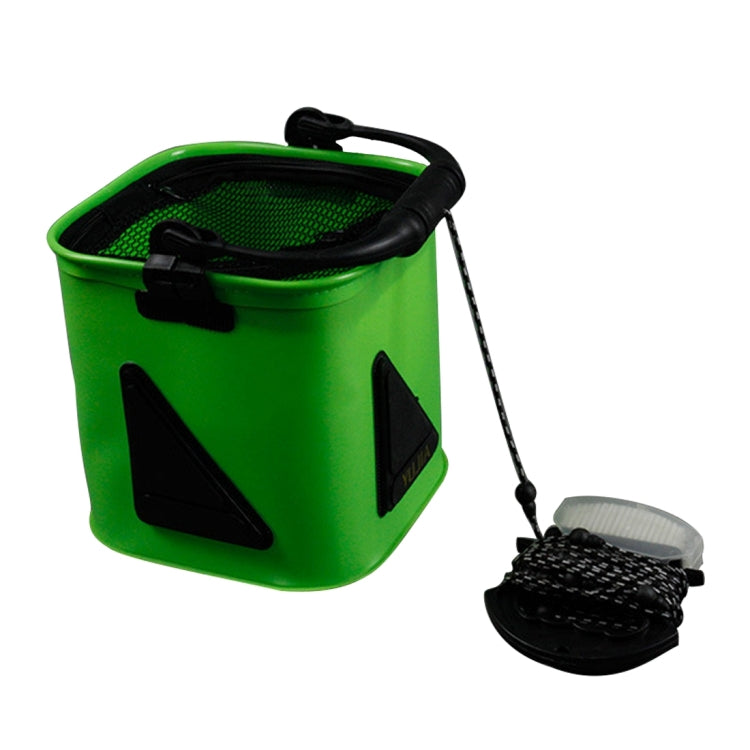 Multi-function Thickening Live Fish Bucket Foldable Waterproof Fishing Storage Bucket with Rope, Size: 24*24 cm, Random Color Delivery