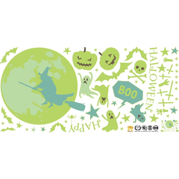 3 PCS Halloween Decorations PVC Creative Wall Decorations Luminous Stickers, Size: 30*60cm, Random Style Delivery