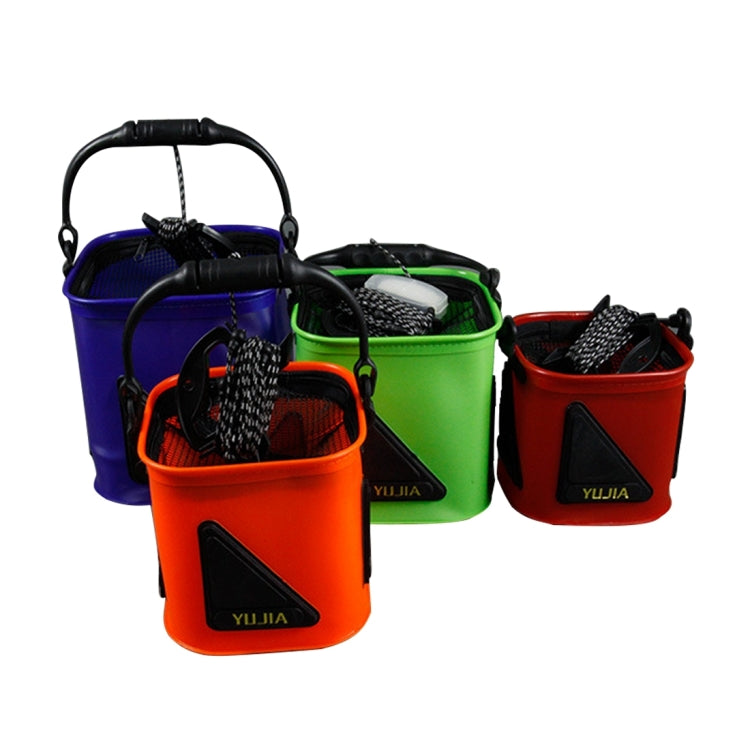 Multi-function Thickening Live Fish Bucket Foldable Waterproof Fishing Storage Bucket with Rope, Size: 22*22 cm, Random Color Delivery