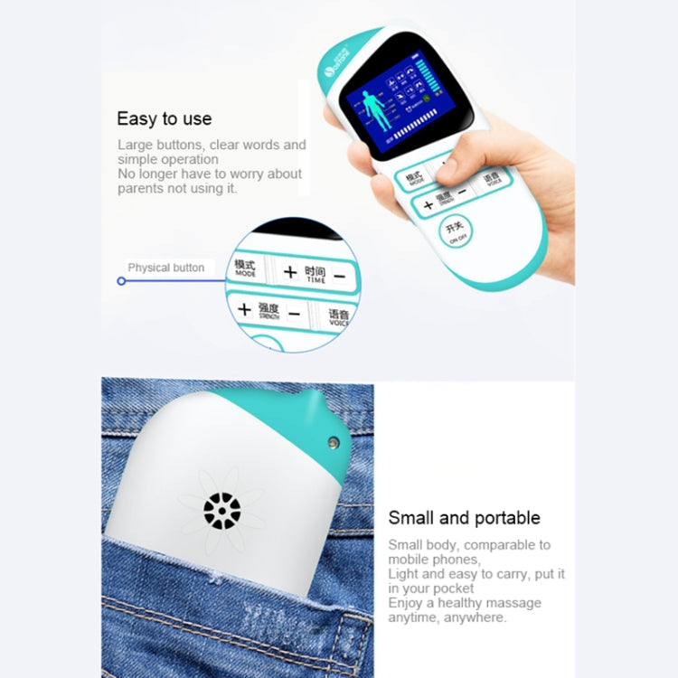 JCE-205 Mini Multi-function Voice Electronic Digital Meridian Physiotherapy Instrument Electronic Massage Instrument