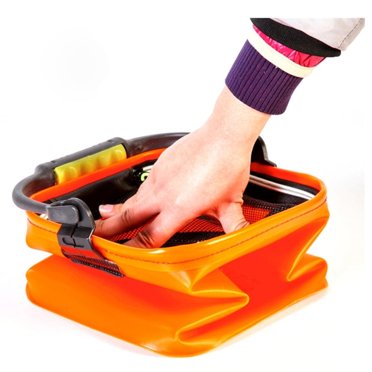 Multi-function Thickening Live Fish Bucket Foldable Waterproof Fishing Storage Bucket with Rope, Size: 18*18 cm, Random Color Delivery
