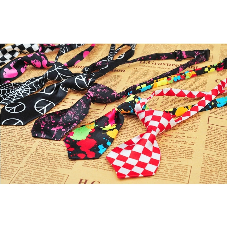 British Style Adjustable Pet Dog Tie, Adjustable Neck Circumference: 32-46cm, Random Color Delivery