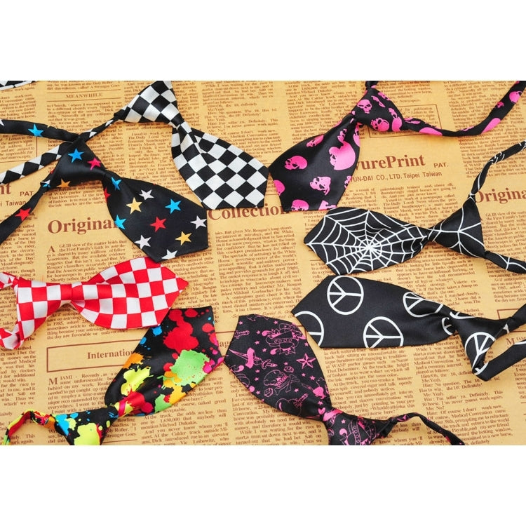 British Style Adjustable Pet Dog Tie, Adjustable Neck Circumference: 32-46cm, Random Color Delivery