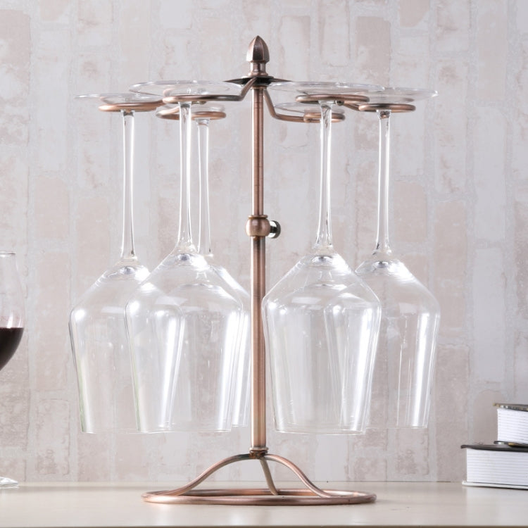 Iron Hanging Wine Glass Shelf Drain Rack Telescopic Cup Holder