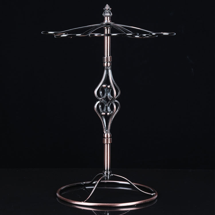 Iron Hanging Wine Glass Shelf Drain Rack Four Heart Cup Holder