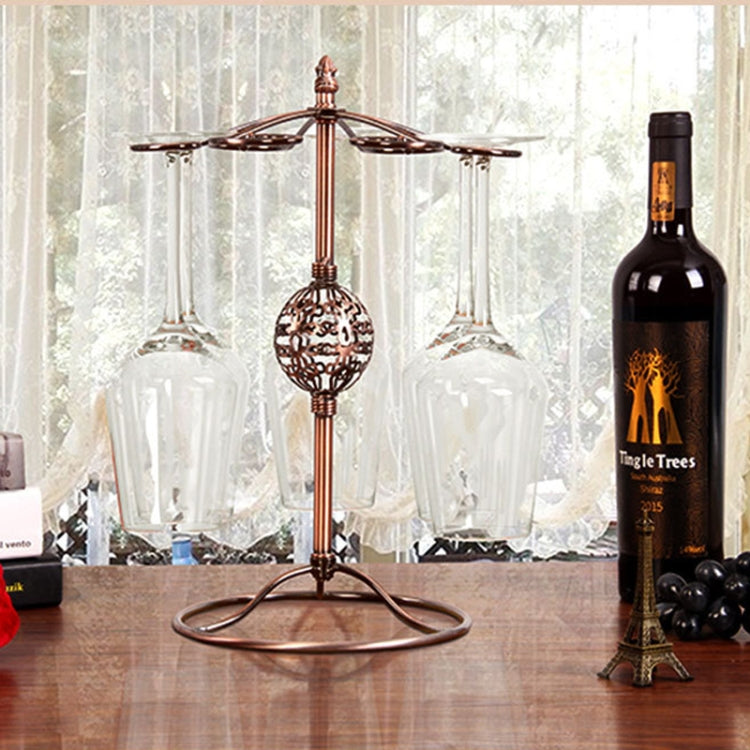 Iron Hanging Wine Glass Shelf Drain Rack Hydrangea Cup Holder