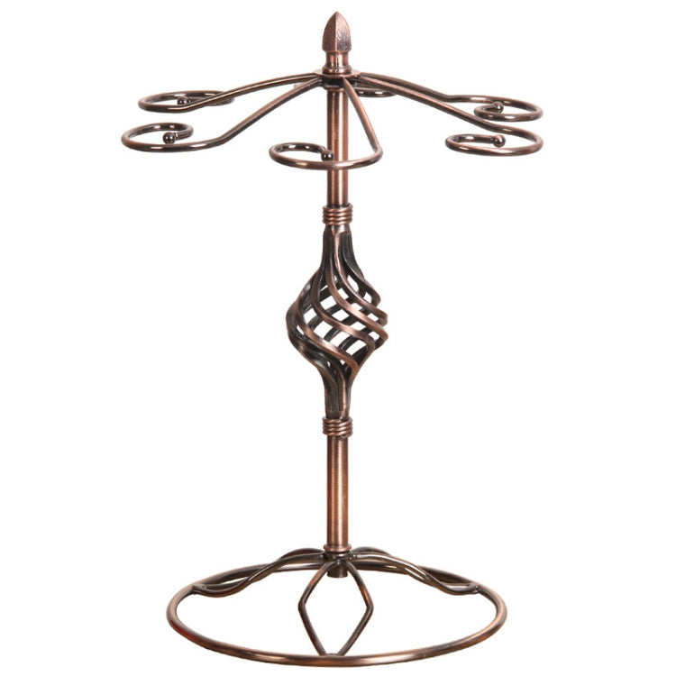 Iron Hanging Wine Glass Shelf Drain Rack Spiral Cup Holder