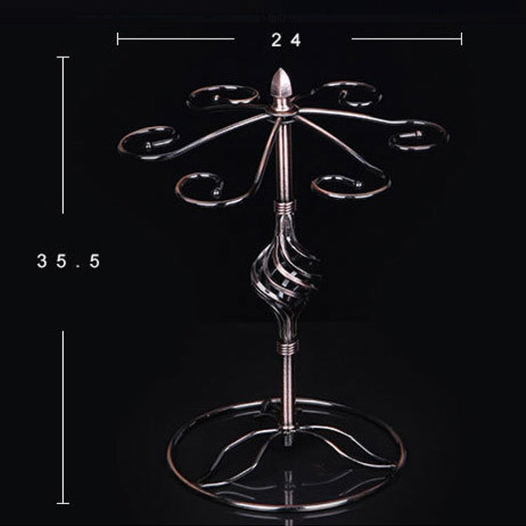 Iron Hanging Wine Glass Shelf Drain Rack Spiral Cup Holder