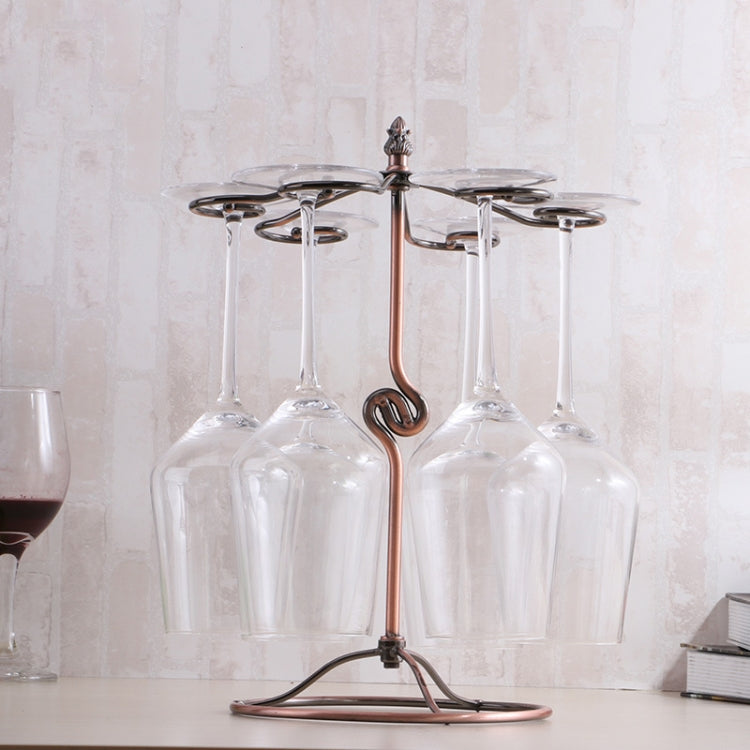 Iron Hanging Wine Glass Shelf Drain Rack Interlocking Cup Holder