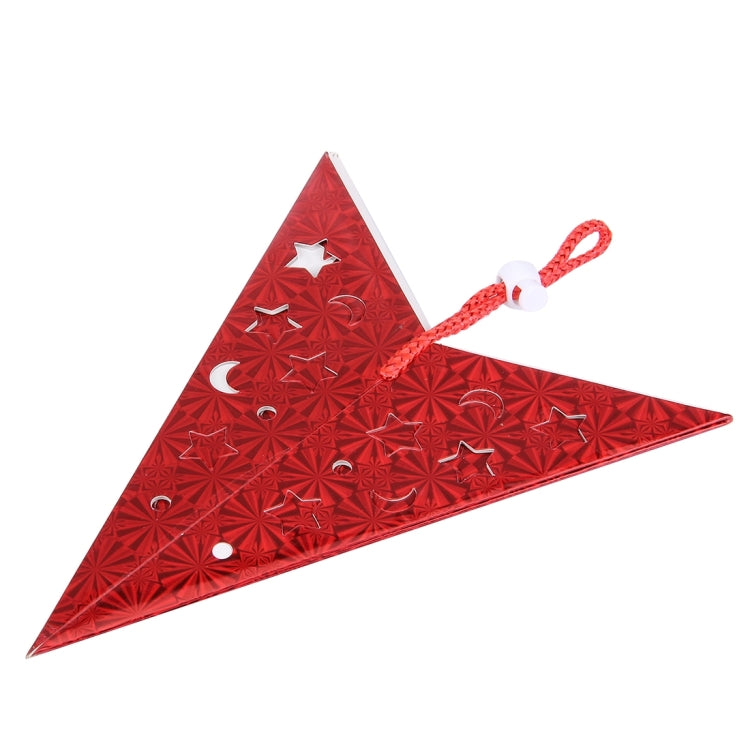 5 PCS 30cm Diagonal (Full Extended) Christmas Decoration 3D Holographic Paper Pentagram, Random Color Delivery