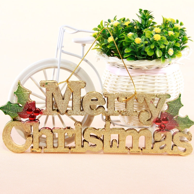 Christmas Decoration Merry Christmas 3D Decorative Sign with Lanyard
