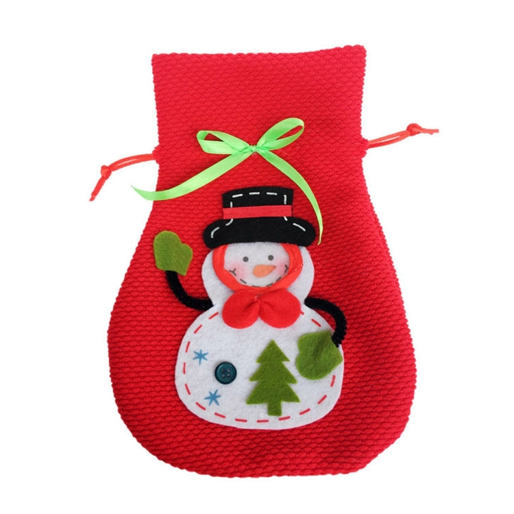Merry Christmas Snowman Dinner Table Decoration Champagne Wine Bottle Bag Gift Bag