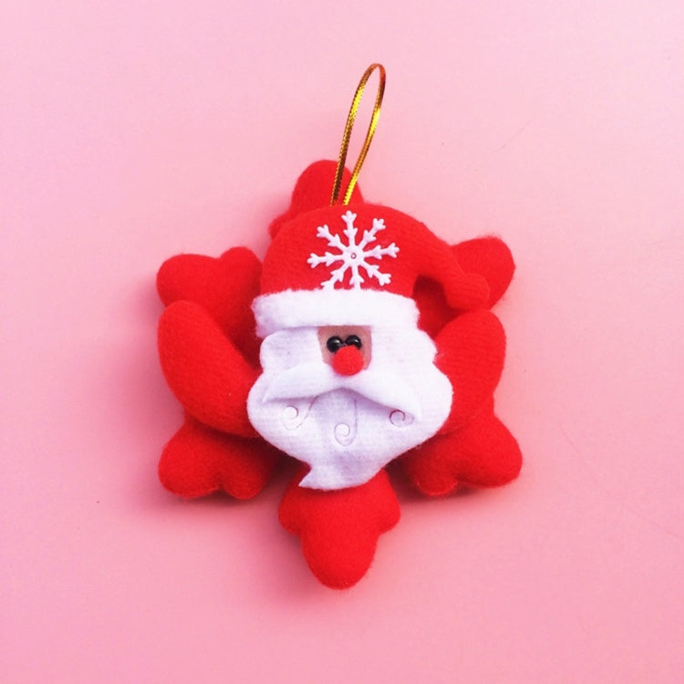 6 PCS Christmas Tree Decoration Cloth Hang Ornament with Lanyard, Random Style Delivery