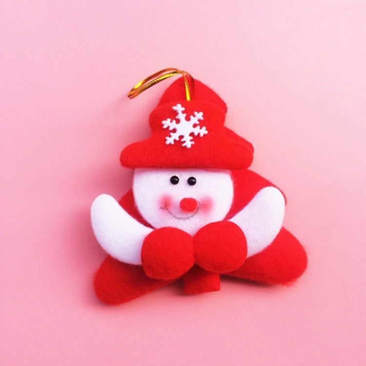6 PCS Christmas Tree Decoration Cloth Hang Ornament with Lanyard, Random Style Delivery