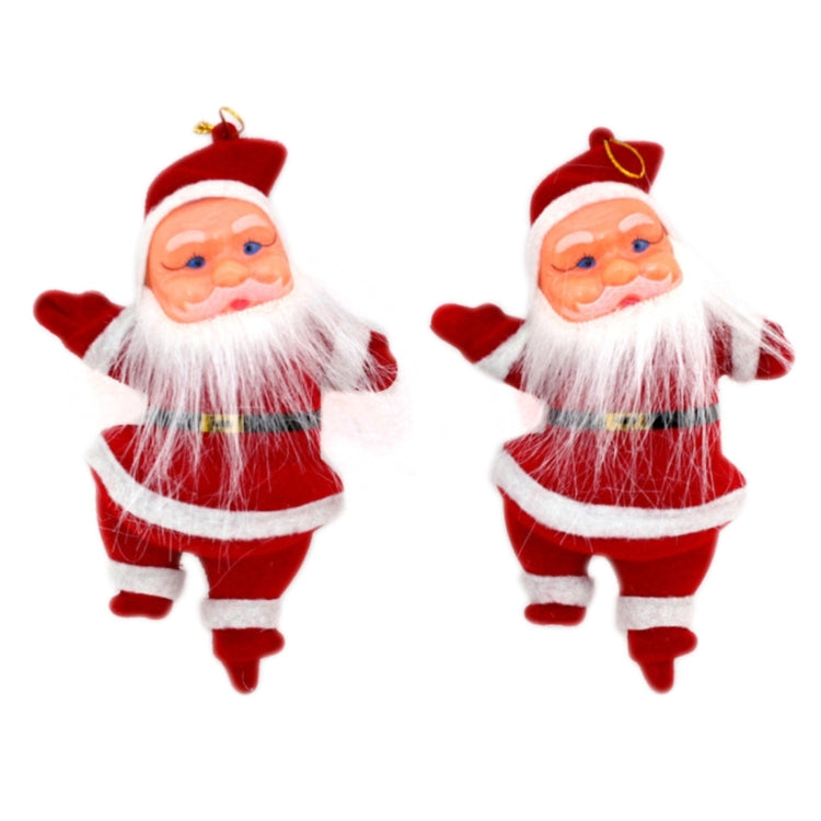 2 PCS Christmas Decoration Beard Santa Claus with Lanyard