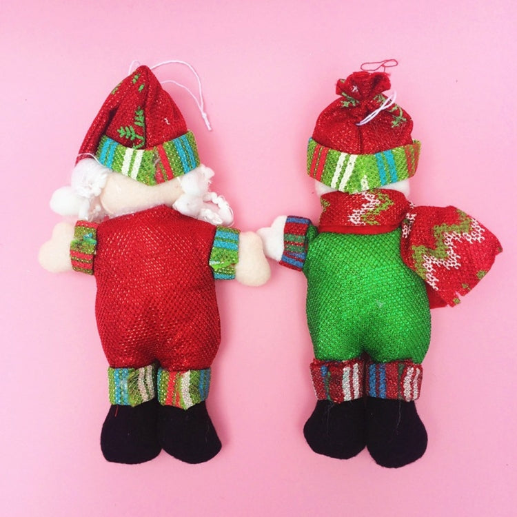 2 PCS Christmas Decoration Santa Claus / Snowman with Lanyard