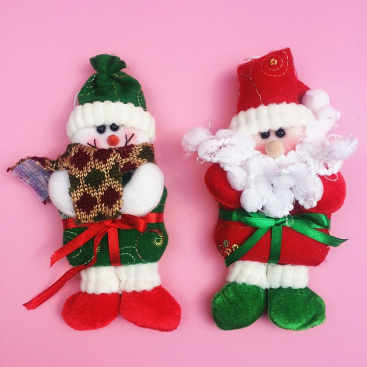 2 PCS Christmas Decoration Santa Claus / Snowman Hang Ornament with Lanyard