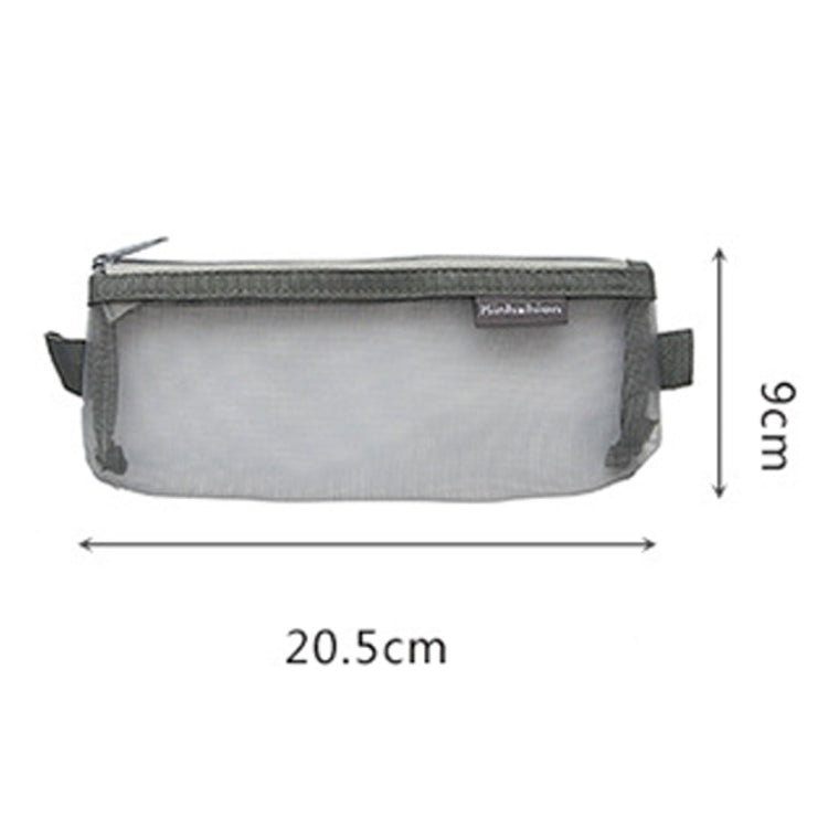 5 PCS Portable Simple and Transparent Mesh Pen Bag Storage Bag Large Capacity Stationery Bag, Random Color Delivery