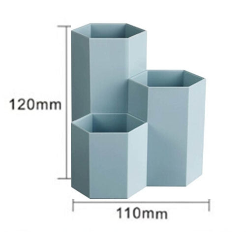Creative Hexagon Pen Holder Stationery Cosmetics Storage Box