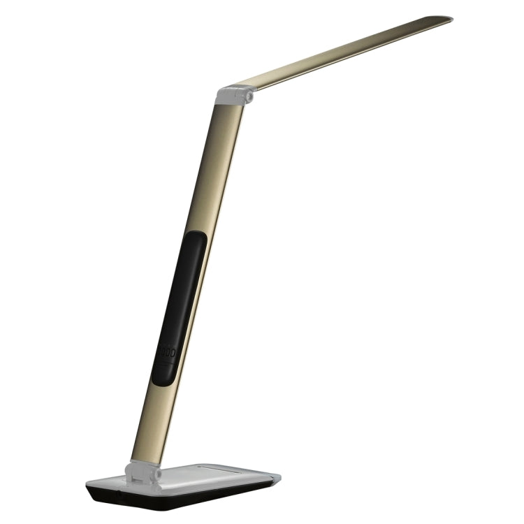 M3 12W Foldable LED 5-grade Dimmable Desk Lamp, AC 100-240V with Calendar Display & Colorful Touch Light