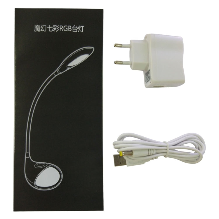 Q10 5W LED 3-grade Dimmable Flexible Desk Lamp, AC 100-240V with Colorful Touch Light