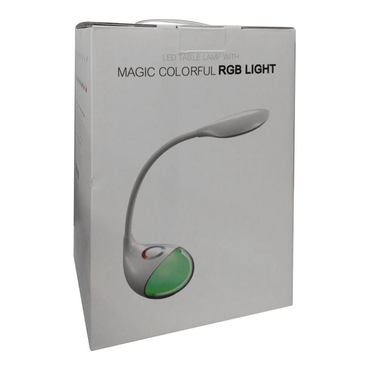 Q10 5W LED 3-grade Dimmable Flexible Desk Lamp, AC 100-240V with Colorful Touch Light