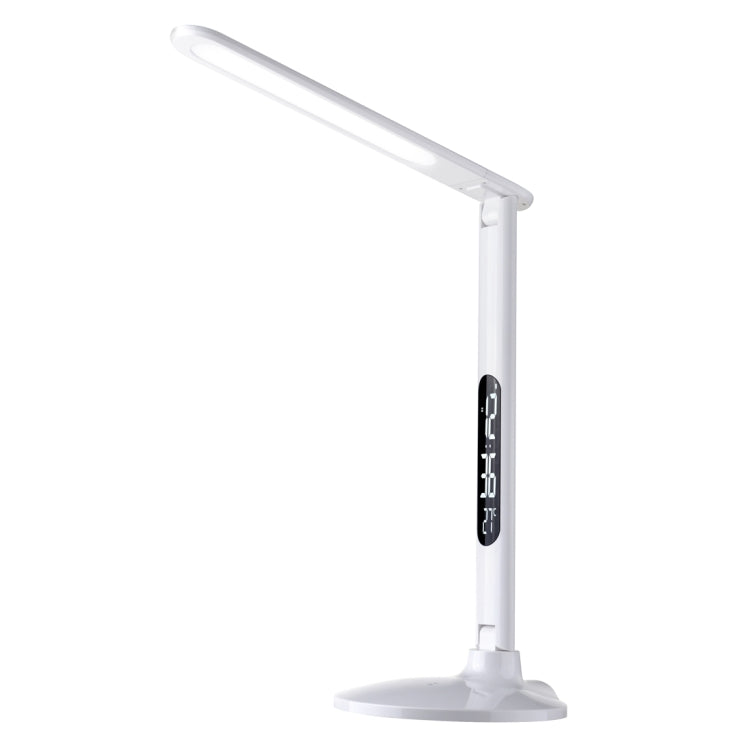 S3 10W Foldable LED 5-grade Dimmable Desk Lamp, AC 100-240V with Calendar Display(White)
