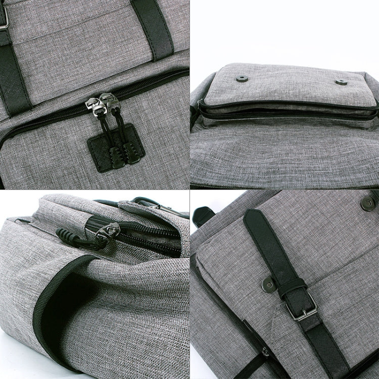 Universal Multi-Function Canvas Laptop Computer Shoulders Bag Leisurely Backpack Students Bag, Size: 43x30x14cm, For 15.6 inch and Below Macbook, Samsung, Lenovo, Sony, DELL Alienware, CHUWI, ASUS, HP(Black)