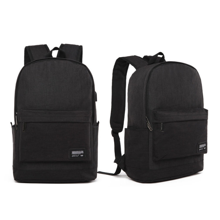 Universal Multi-Function Oxford Cloth Laptop Shoulders Bag Backpack with External USB Charging Port, Size: 45x31x16cm, For 15.6 inch and Below Macbook, Samsung, Lenovo, Sony, DELL Alienware, CHUWI, ASUS, HP(Black)