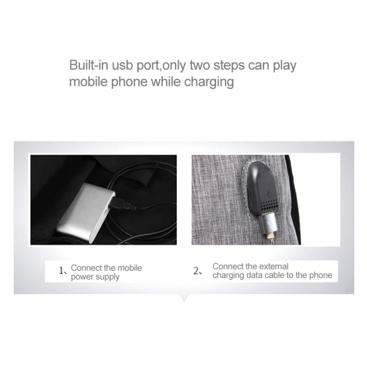 Universal Multi-Function Oxford Cloth Laptop Shoulders Bag Backpack with External USB Charging Port, Size: 45x31x16cm, For 15.6 inch and Below Macbook, Samsung, Lenovo, Sony, DELL Alienware, CHUWI, ASUS, HP(Black)