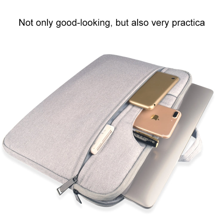 Breathable Wear-resistant Shoulder Handheld Zipper Laptop Bag, For 12 inch and Below Macbook, Samsung, Lenovo, Sony, DELL Alienware, CHUWI, ASUS, HP