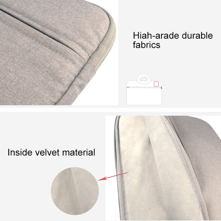 Breathable Wear-resistant Shoulder Handheld Zipper Laptop Bag, For 13.3 inch and Below Macbook, Samsung, Lenovo, Sony, DELL Alienware, CHUWI, ASUS, HP