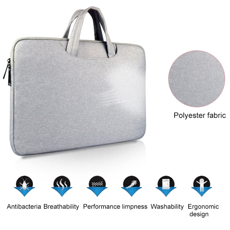 Breathable Wear-resistant Shoulder Handheld Zipper Laptop Bag, For 14 inch and Below Macbook, Samsung, Lenovo, Sony, DELL Alienware, CHUWI, ASUS, HP