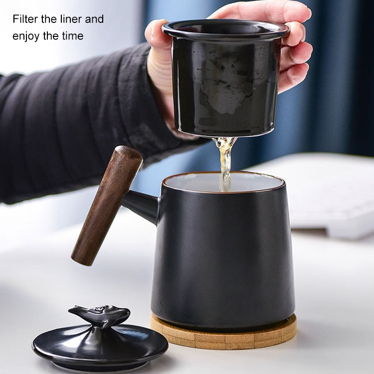 Portable Office Ceramic Mug Filter Teacup with Cover