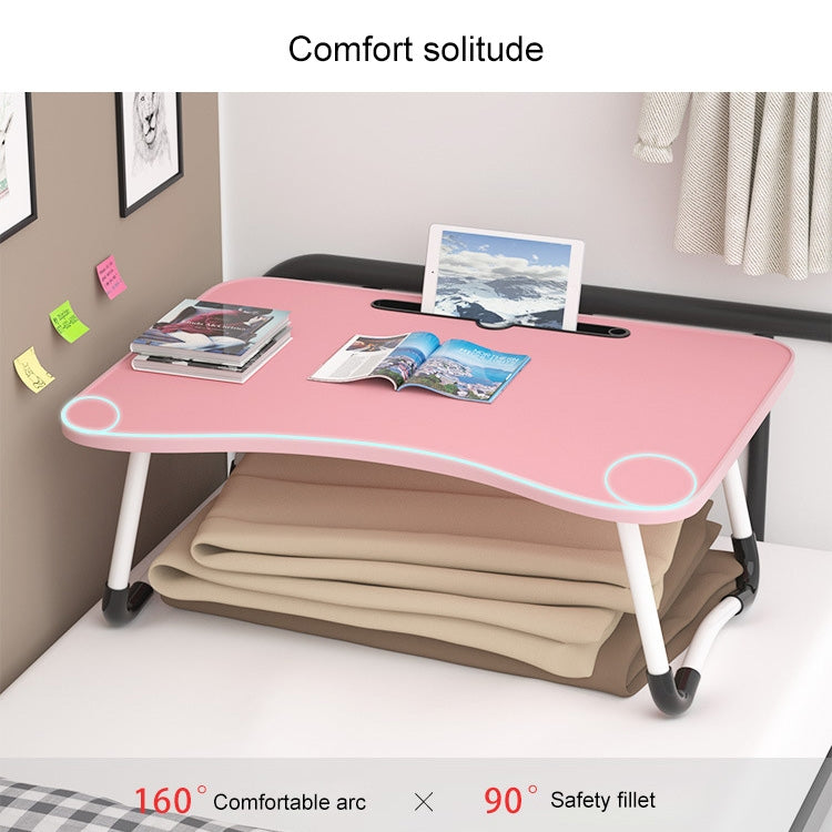 W-shaped Non-slip Legs Adjustable Folding Portable Laptop Desk without Card Slot