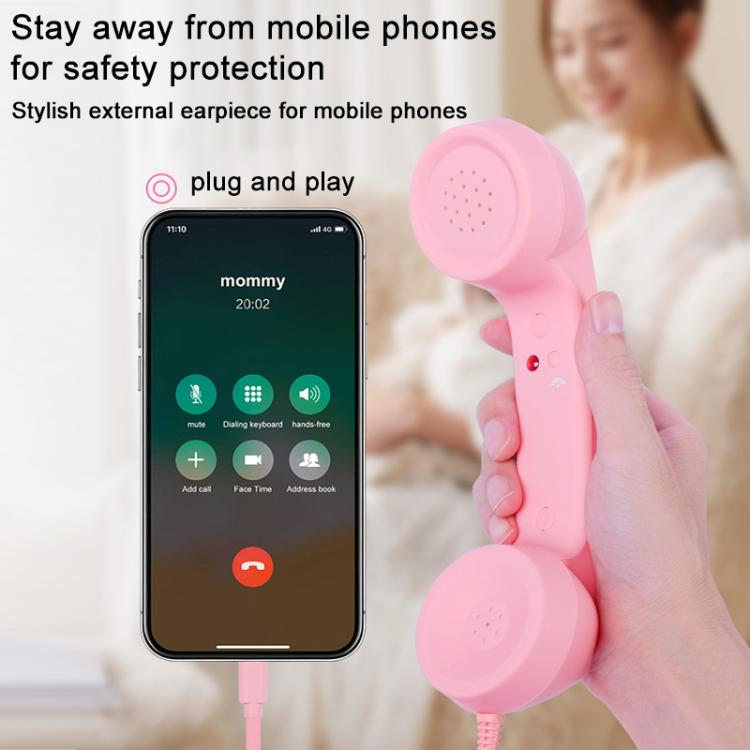 Type-C Plug Mic Retro Telephone Anti-radiation Cell Phone Handset Receiver
