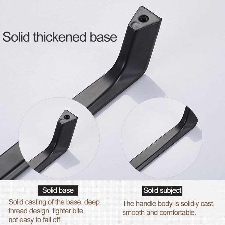 2 PCS 9011_224 Simple Black Drawer Cabinet Handle