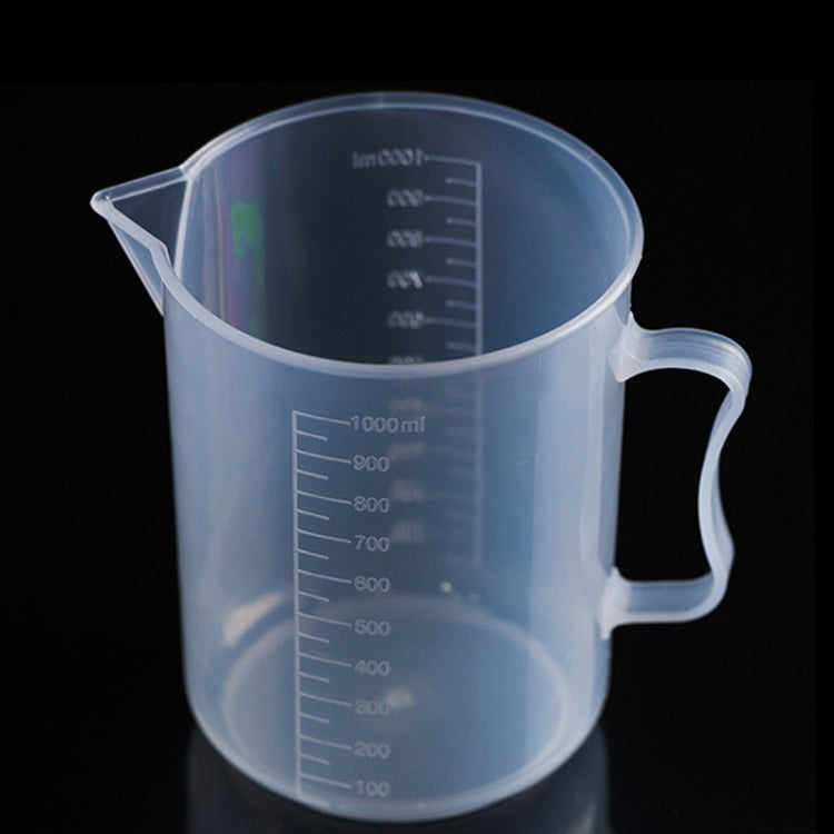 1000ml PP Plastic Flask Digital Measuring Cup Cylinder Scale Measure Glass Lab Laboratory Tools(Transparent)