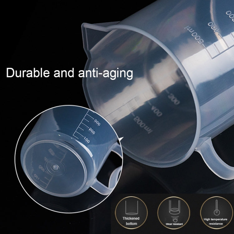 1000ml PP Plastic Flask Digital Measuring Cup Cylinder Scale Measure Glass Lab Laboratory Tools(Transparent)