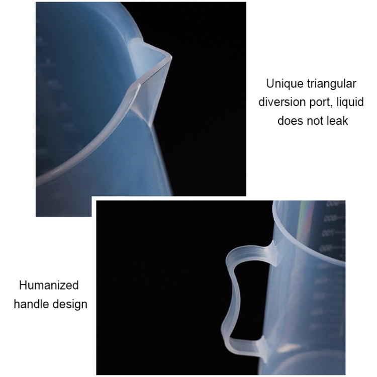 1000ml PP Plastic Flask Digital Measuring Cup Cylinder Scale Measure Glass Lab Laboratory Tools(Transparent)