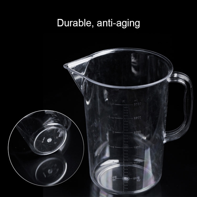 2000ml PP Plastic Flask Double Sided Digital Measuring Cup Cylinder Scale Measure Glass Lab Laboratory Tools (Transparent)