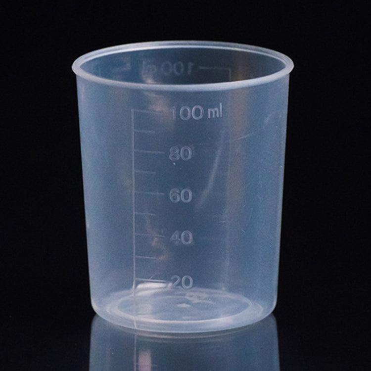 10 PCS 100ml PP Plastic Flask Digital Measuring Cup Cylinder Scale Measure Glass Lab Laboratory Tools(Transparent)