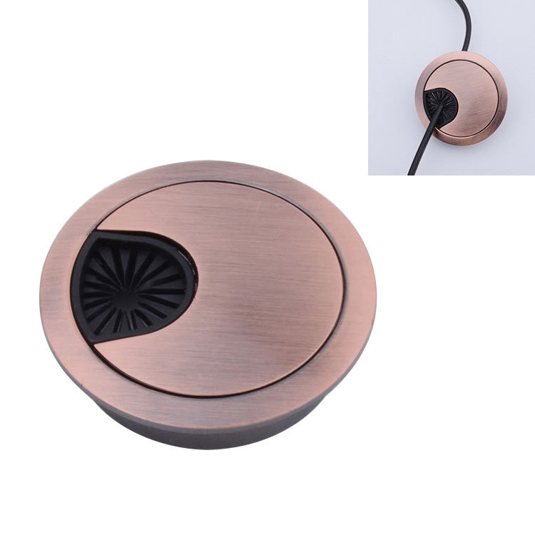 2 PCS Desk Computer Desktop Zinc Alloy Round Threading Box Hole Cover, Hole Diameter: 80mm