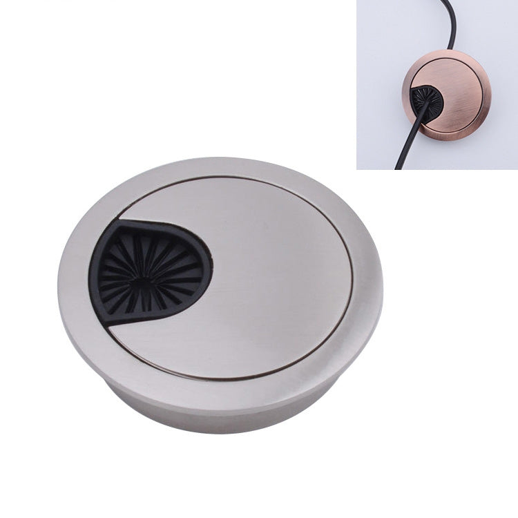 2 PCS Desk Computer Desktop Zinc Alloy Round Threading Box Hole Cover, Hole Diameter: 80mm