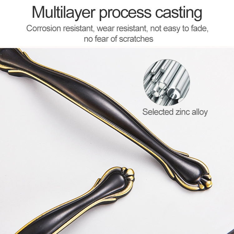 5 PCS 6267_128 Black Brass Antique Drawer Gradevin Cabinet Handle