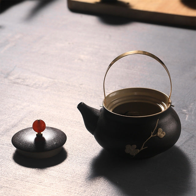 Crude Pottery Alcohol Furnace Teapot Ceramic Tea Boiler