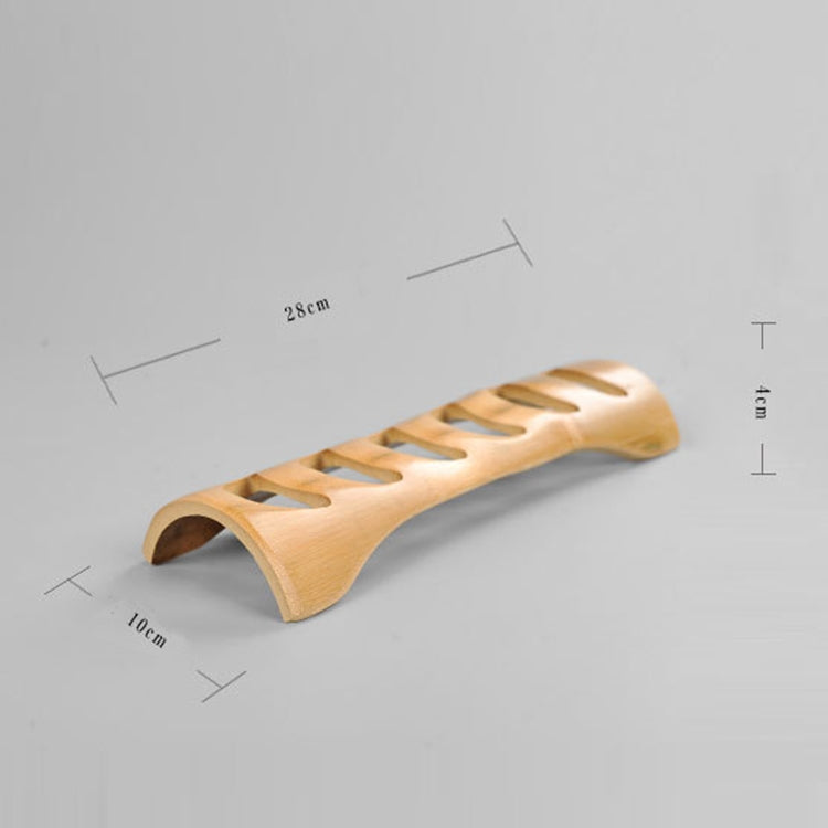 Portable Bamboo Hollowing Kung Fu Tea Set Tea Cup Holder Drainage Rack