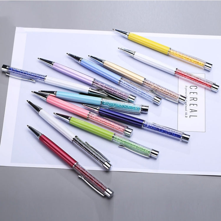 Blue Ink Refill Creative Metal Crystal Pen Ballpoint Pens, Random Color Delivery